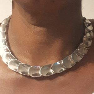 VINTAGE STERLING 925 STATEMENT PIECE LINK NECKLACE  TAXCO